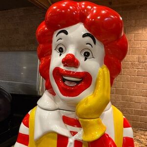 Vintage Ronald McDonald Collection Cookie Jar By Treasure Craft 1997